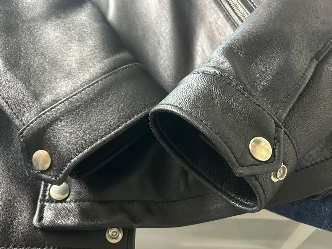 BEAUTY&YOUTH 羊革 ブラックレザージャケット L