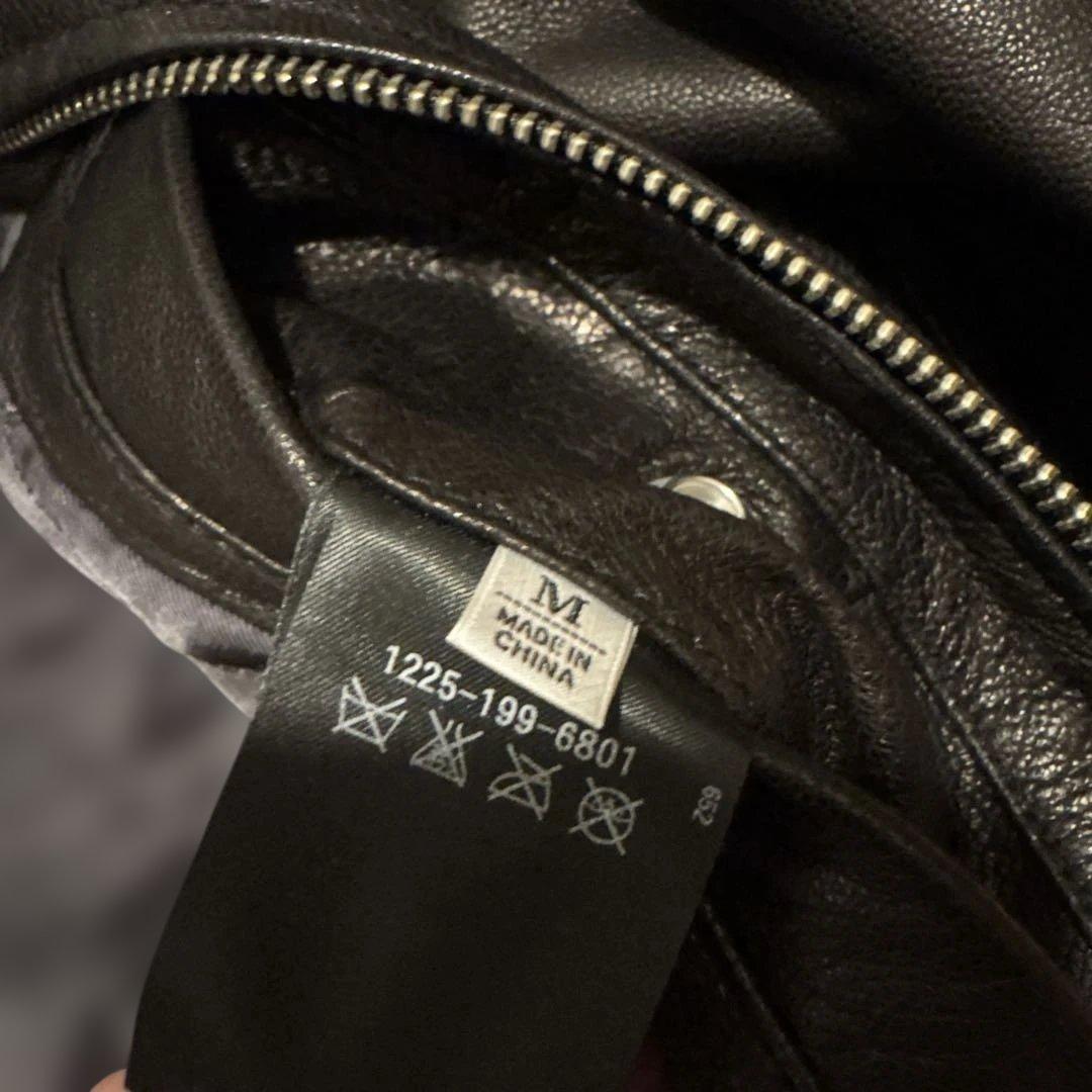 ユナイテッドアローズ　シングルライダース ブルゾン　ブラック　やぎ革　M