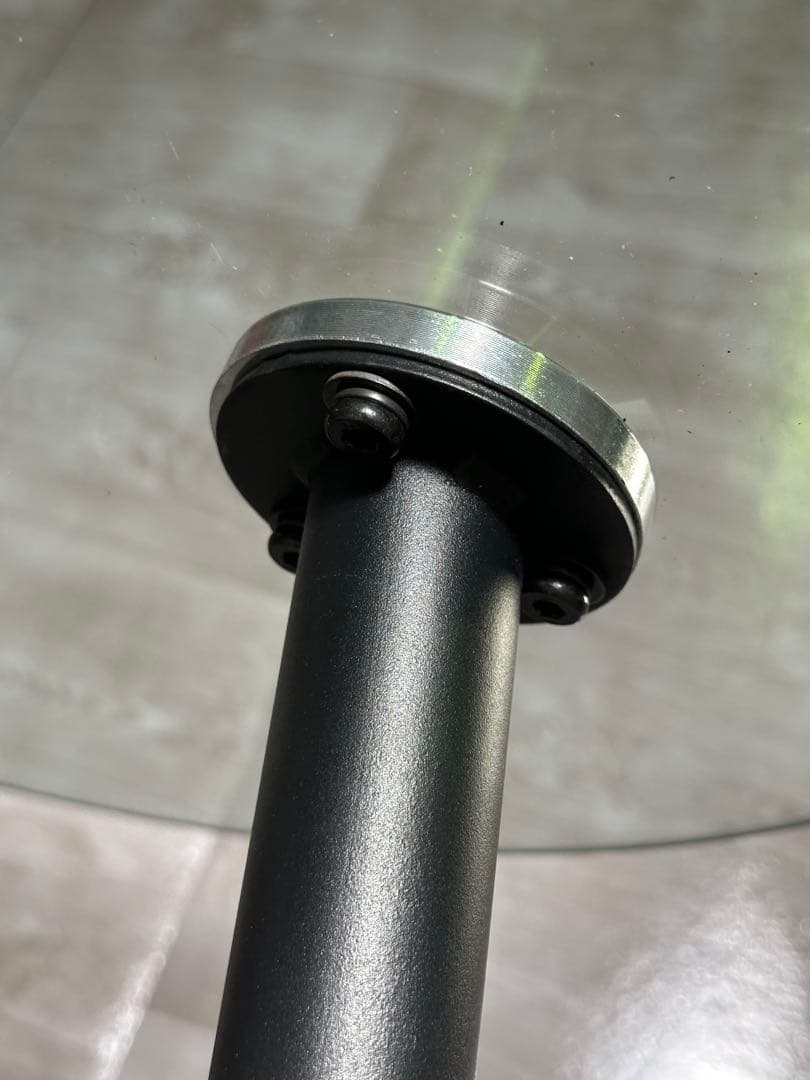 丸テーブル オシャレ 強化ガラス テーブル ラクラク組立 新品 未使用品