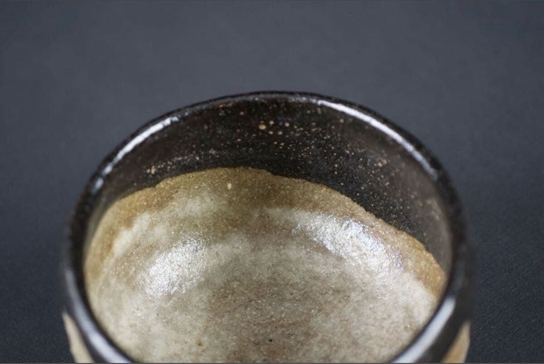 三代 中村道年 作 黒楽茶碗 銘 雪道 『大徳寺黄梅院小林太玄 書付』共箱