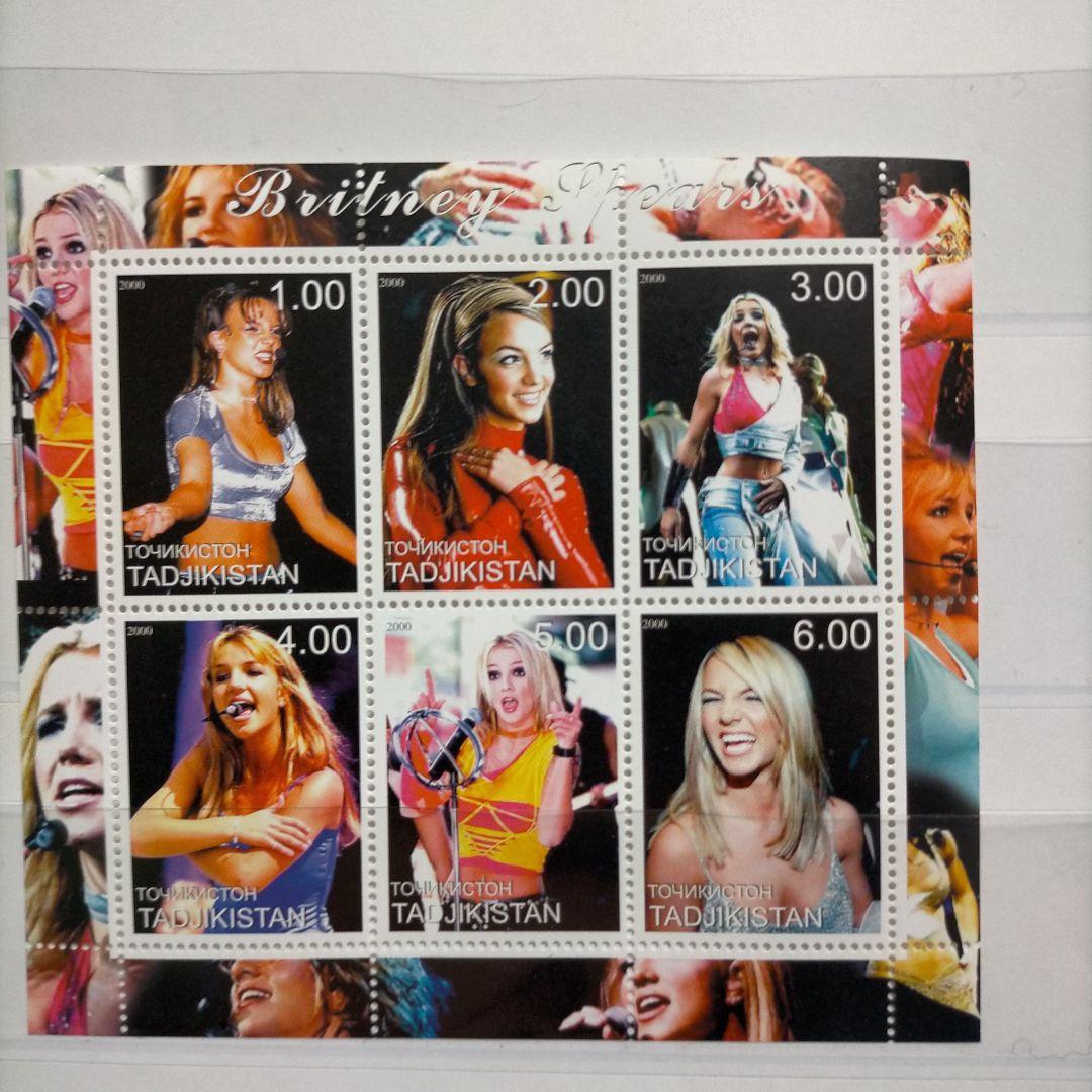 【売約】外国切手 有名俳優・歌手 女性 芸能人シリーズ切手シート未使用  8種