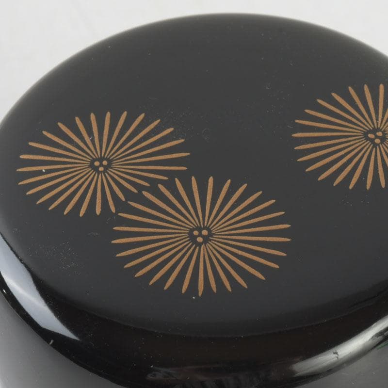 茶道具　中村湖彩作　朝顔蒔絵　中棗　共布共箱　V　9288