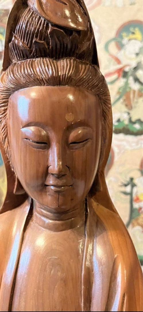 開運！特大一刀掘り　観音菩薩像