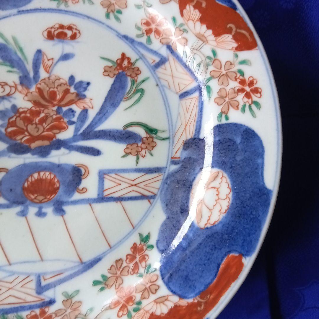 古伊万里兜皿花籠図柄無傷