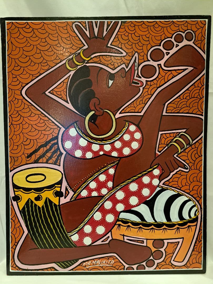 ヨ*コ様 ティンガティンガ 原画 MR•MALIKITA ママアフリカ茶