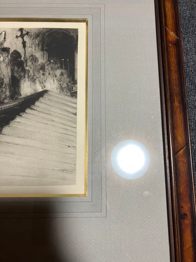 ルイ・イカール　「聖女の守り神　18」銅版画　額装　箱有