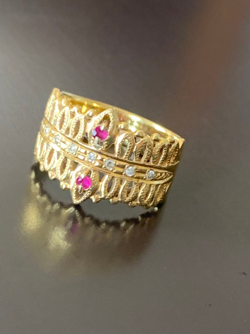 k18ルビーダイヤリング ✨5g✨