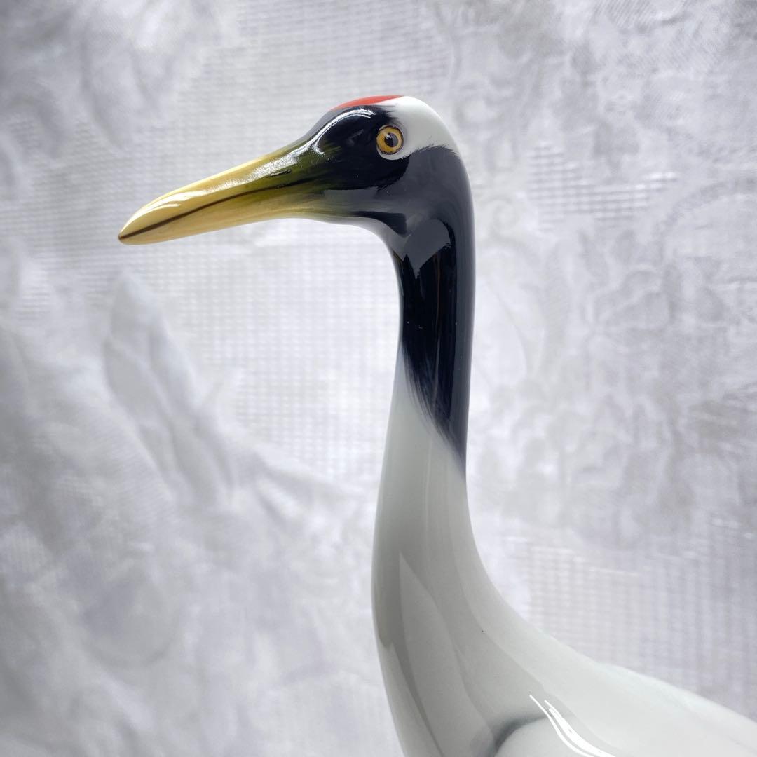 オールドノリタケ 丹頂 鶴 立ち鶴 フィギュリン 置物