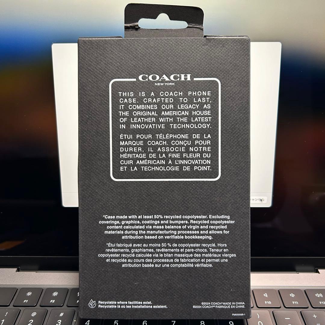 新品　COACH 手帳型ケース iPhone16 Pro