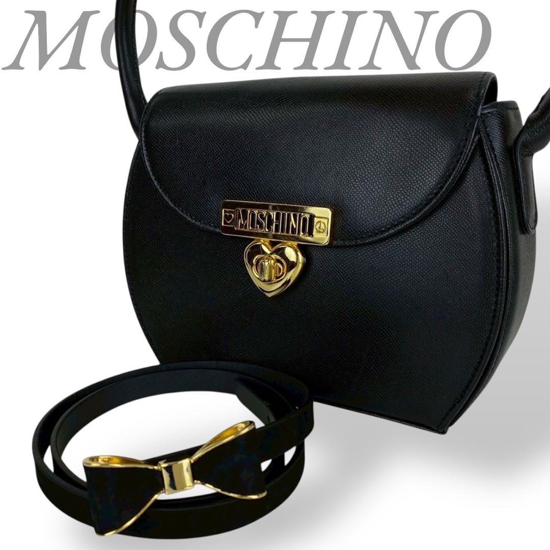MOSCHINO モスキーノ ハンドバッグ ベルト 2点セット レザー ハート