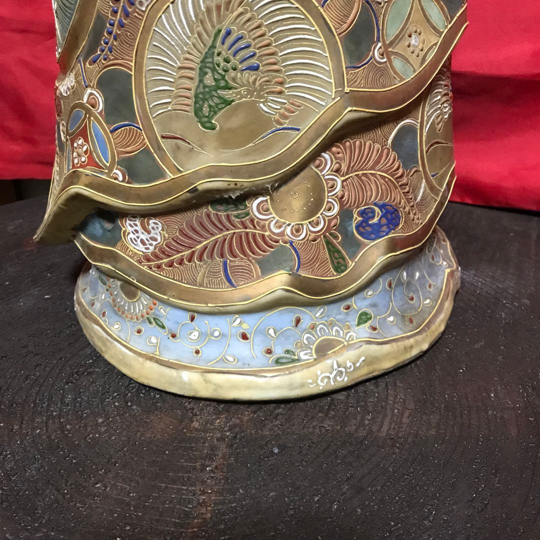 開運‼️古美術 骨董品 工芸品 九谷焼 ‼️縁起置物 ♣大型観音立像 守護仏♣