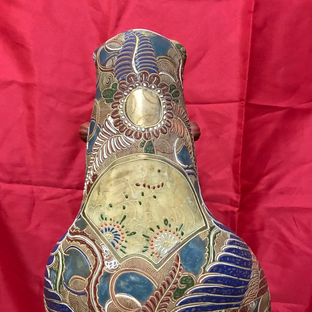 開運‼️古美術 骨董品 工芸品 九谷焼 ‼️縁起置物 ♣大型観音立像 守護仏♣