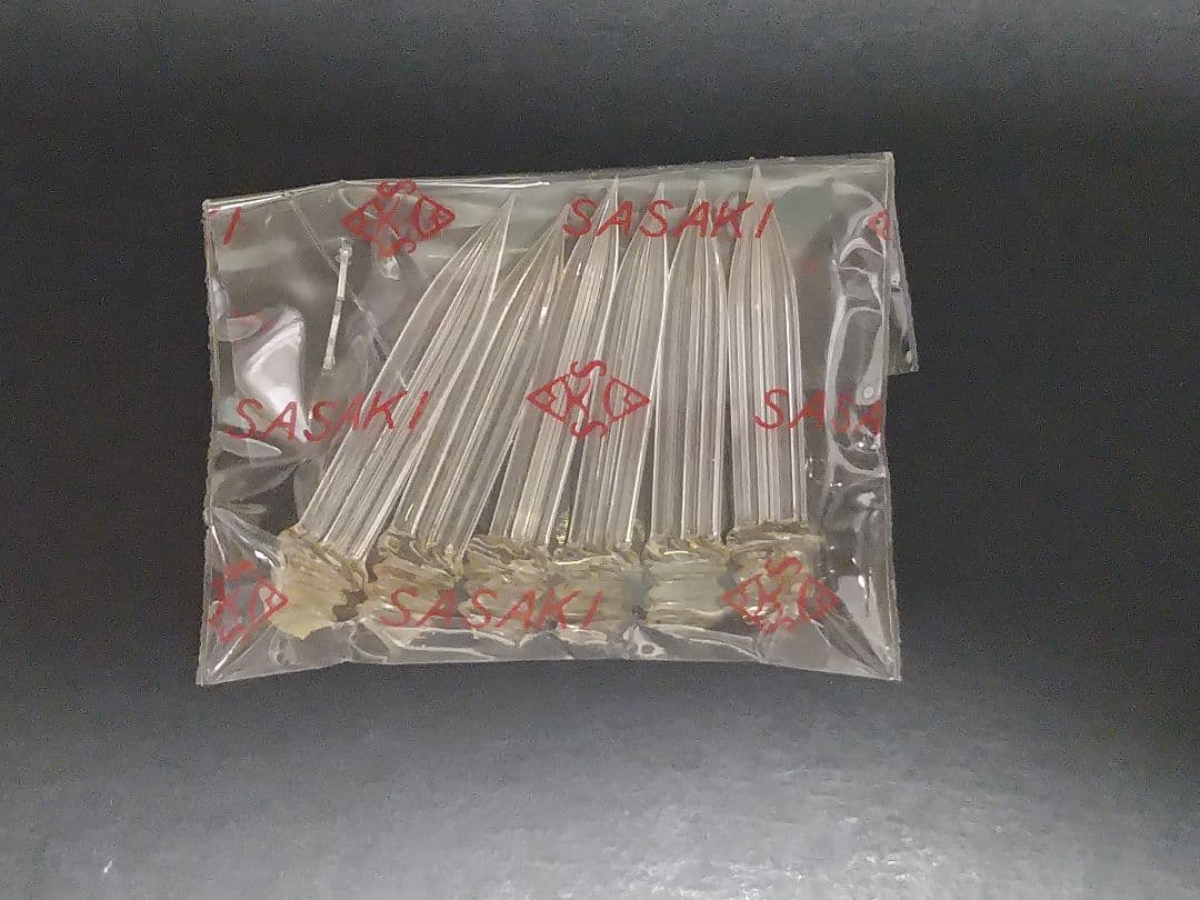 佐々木ガラスペン替先（細字•水晶6本入）/木製ペン軸セット