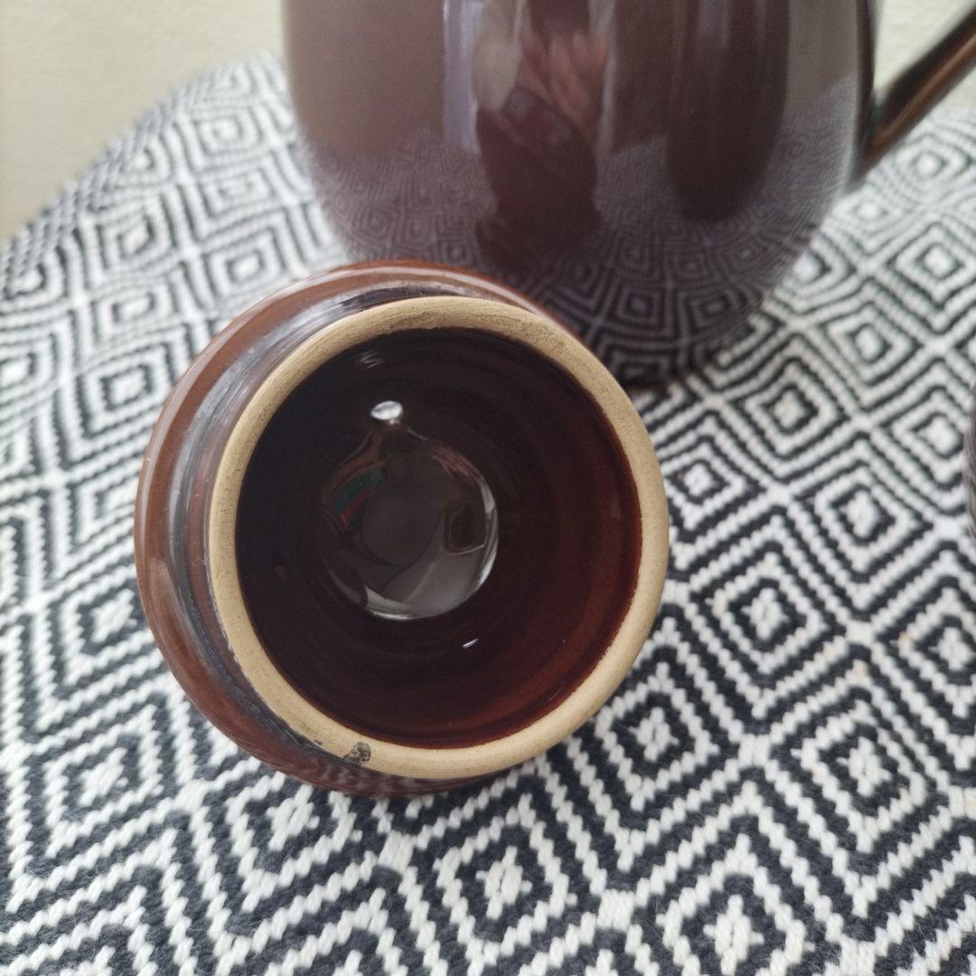 イギリス　ビンテージ　denby コーヒーポット　＆　クリーマー