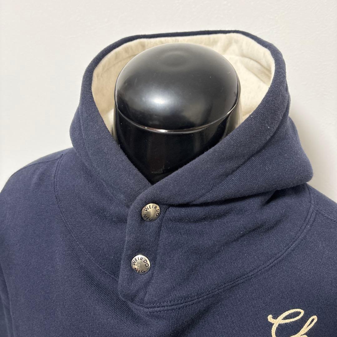 WEIRDO ウィアード 40'S スナップ スウェットパーカー　ネイビー　M