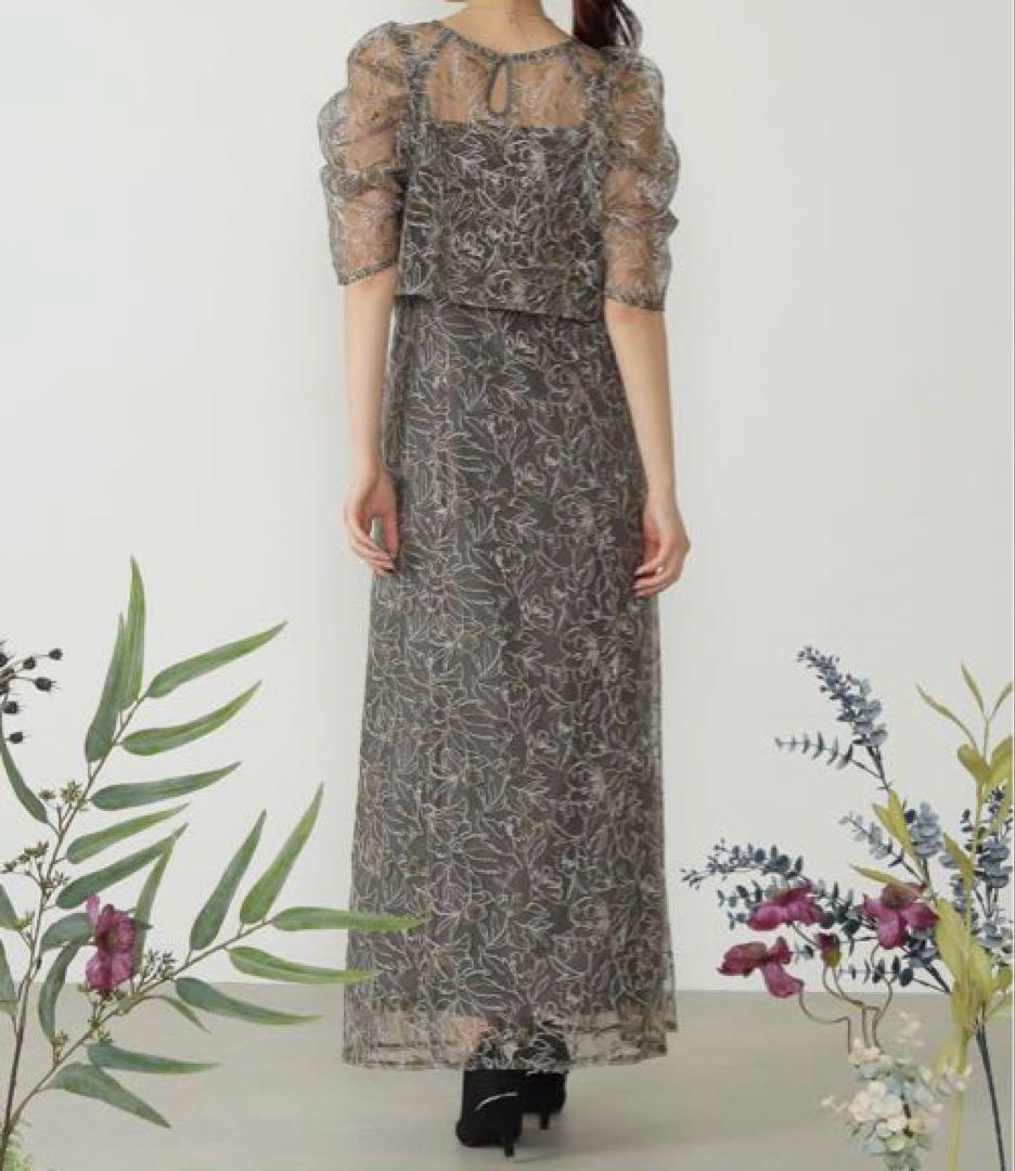 花柄刺繍 レースボレロ キャミワンピース ２点セット