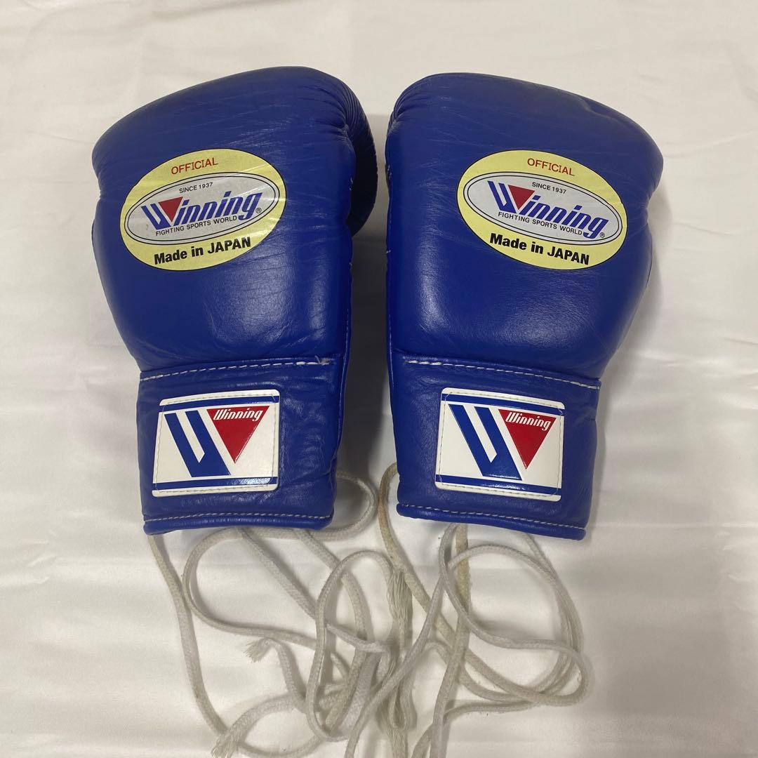 ウ*グ様 Winning ボクシンググローブ 10oz 青ひも式