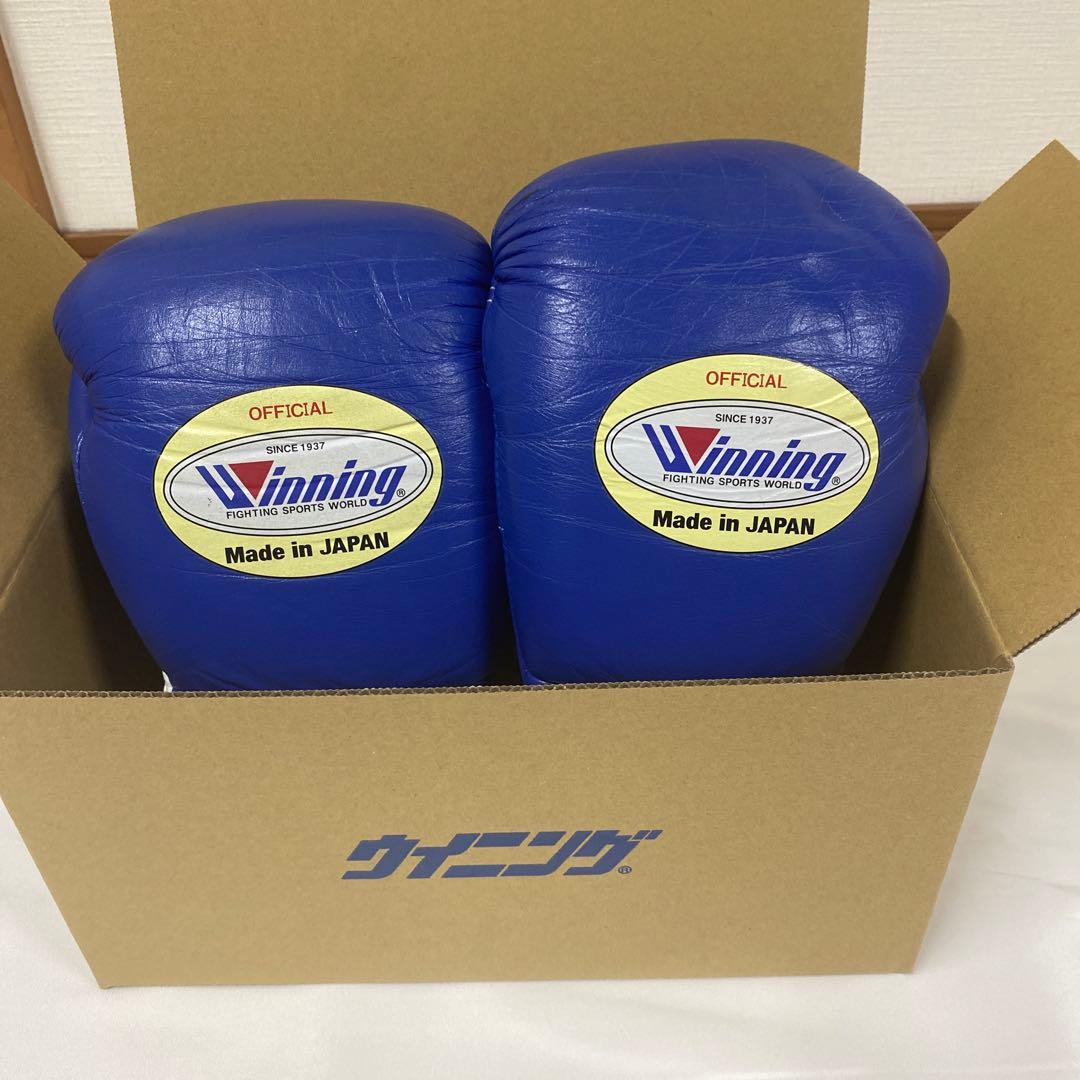ウ*グ様 Winning ボクシンググローブ 10oz 青ひも式