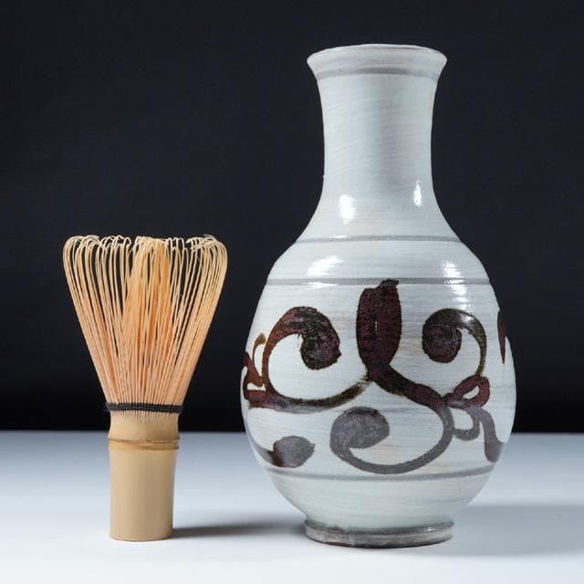 永楽即全　唐草花入　共箱　茶道具　永楽善五郎　千家十職　鶏龍山　花器