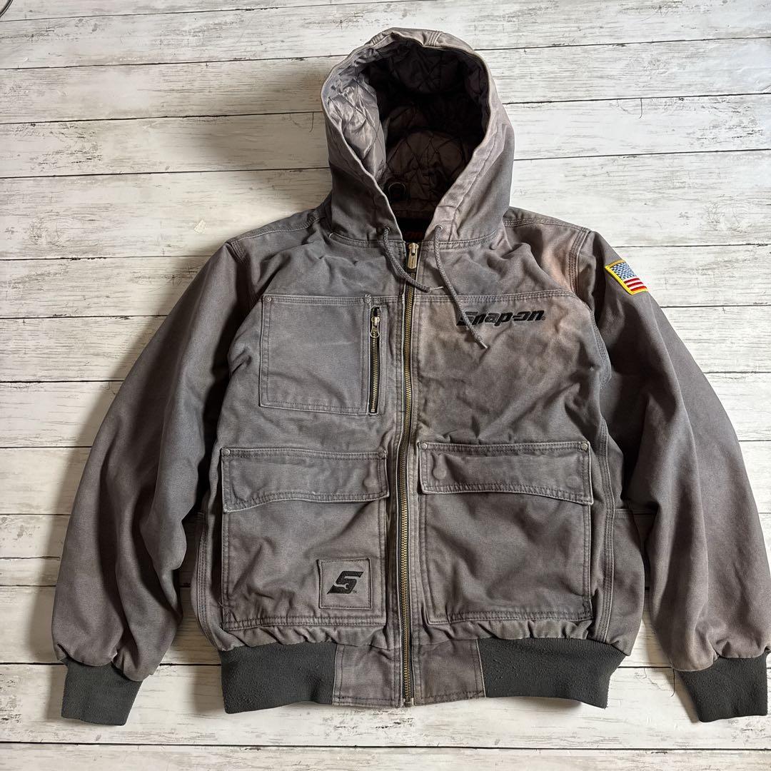 S*様 Snap-on スナップオン ダック アクティブジャケット グレー Lメ