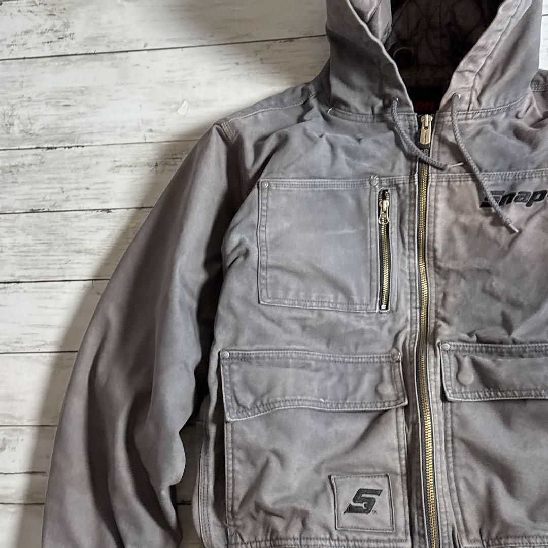 S*様 Snap-on スナップオン ダック アクティブジャケット グレー Lメ