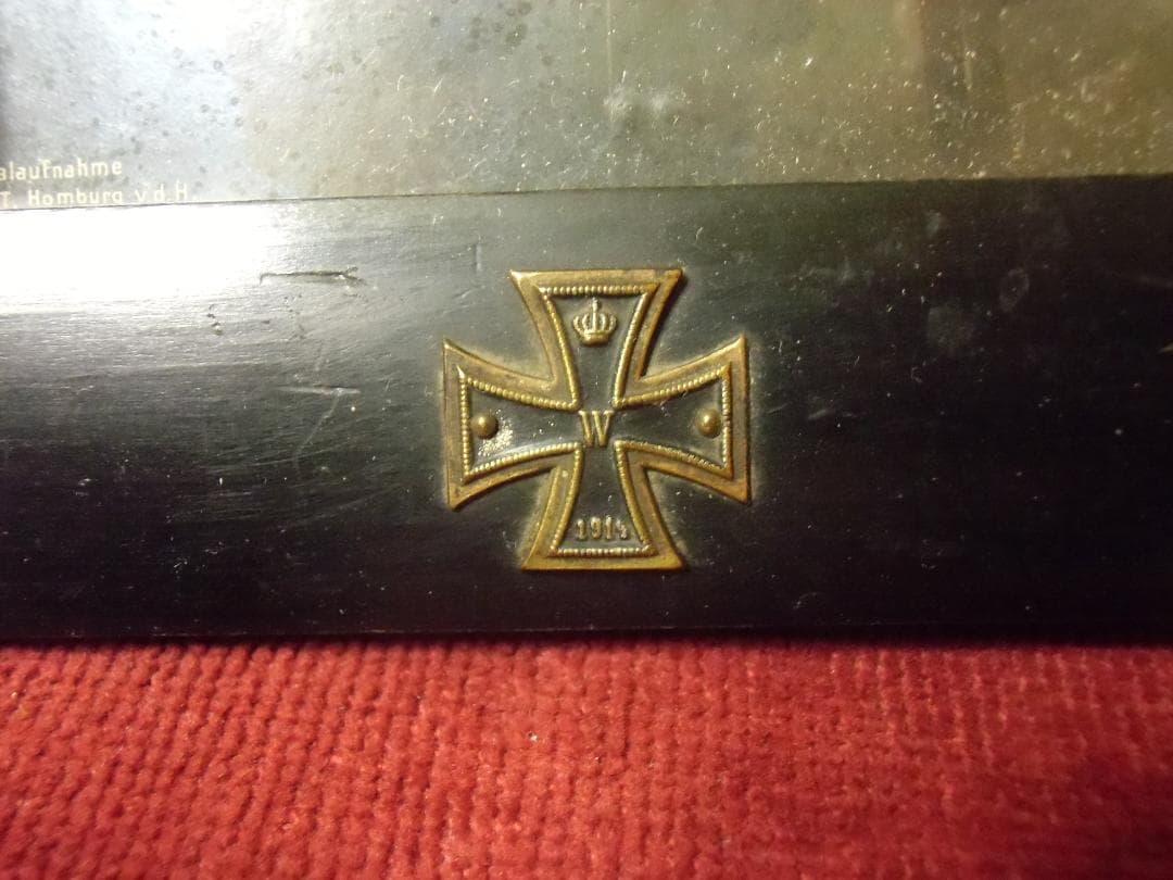 Ｗ帝政ドイツ軍/プロイセン王国＊ドイツ皇帝＊鉄十字写真額（実物）