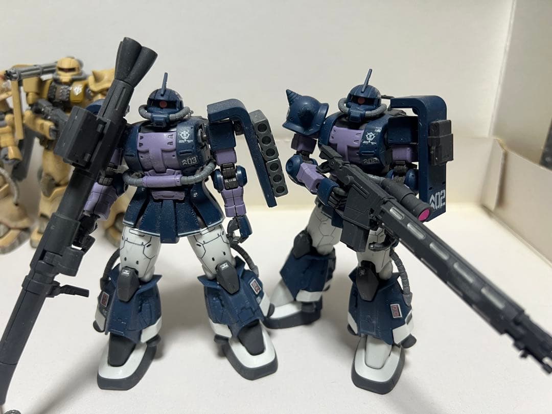 完成品 6体セットHG UCオリジンザクII /カスタム ウェザリング