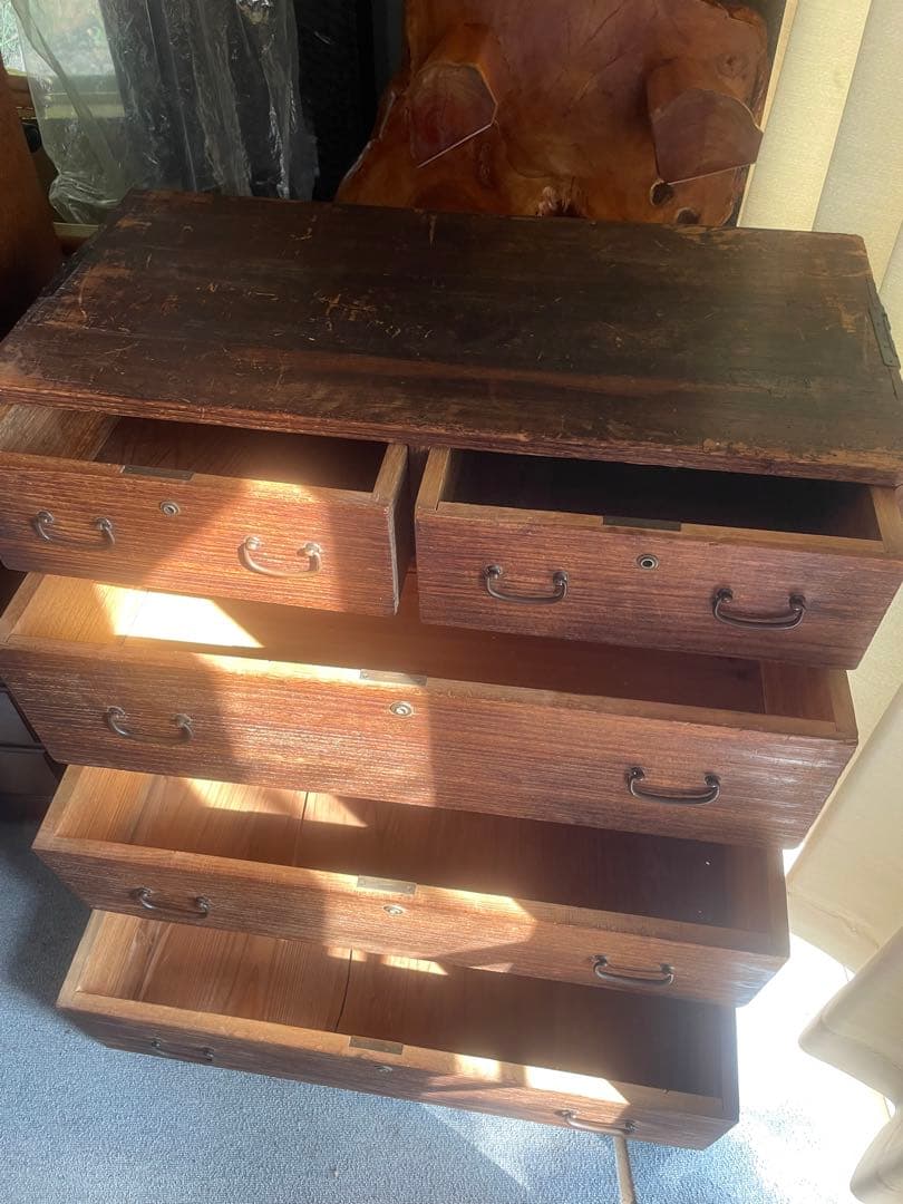 高級桐箪笥 昭和レトロ 5段 チェスト 和家具 ビンテージ