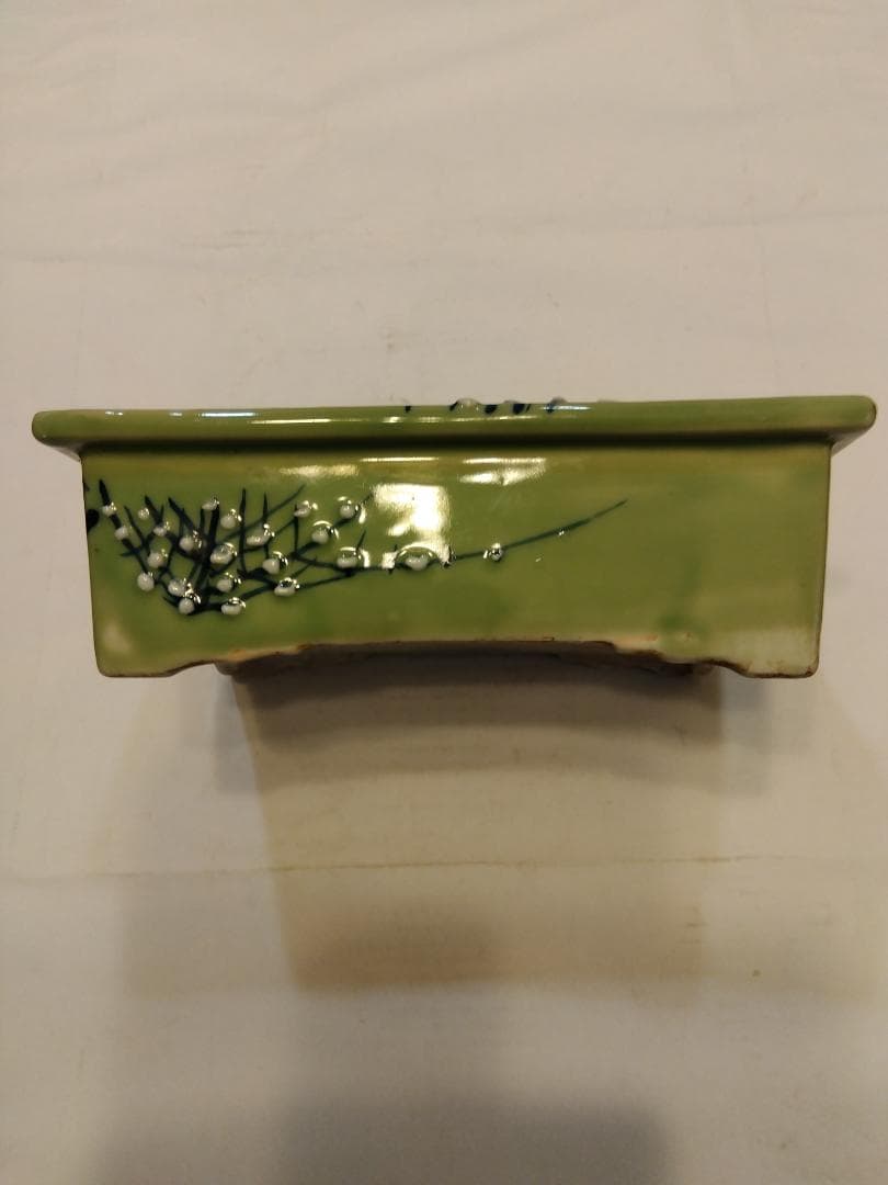 大幅値下げ、アンティーク　レトロ水盤花活け　角皿足付き