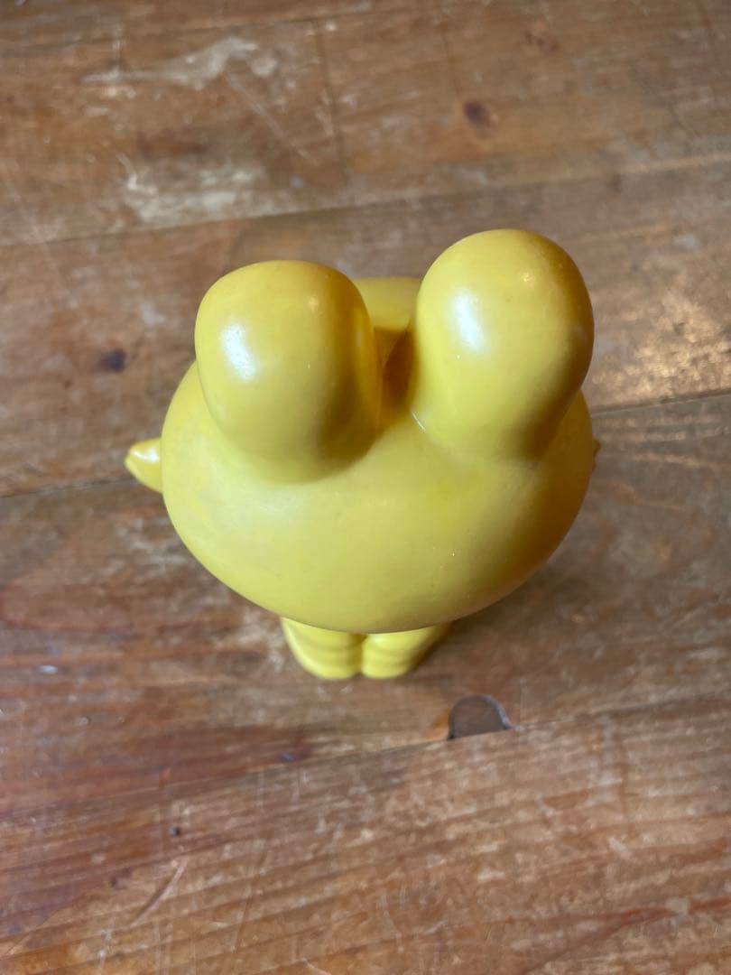 新春特別値下げ❣️コーワ ケロちゃん　イエロー カエル 花火 ソフビ人形 企業モノ