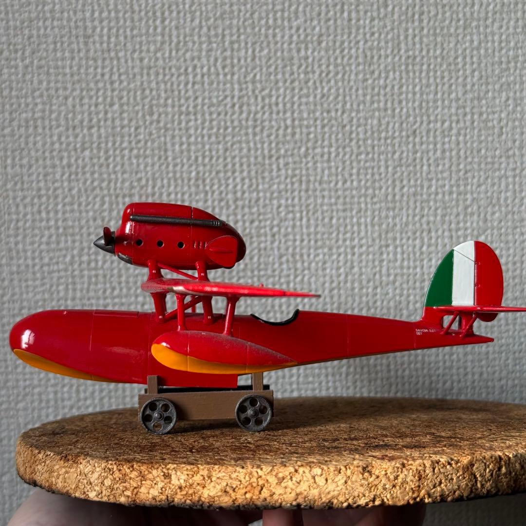 Savoia 1/48 ジブリ 紅の豚　サボイア　プラモデル　自作　筆塗り