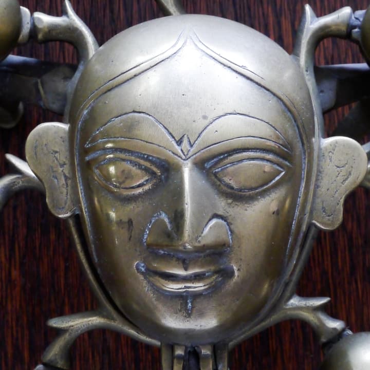 インド メイク 小物入れ　珍品　18~19世紀　真鍮製