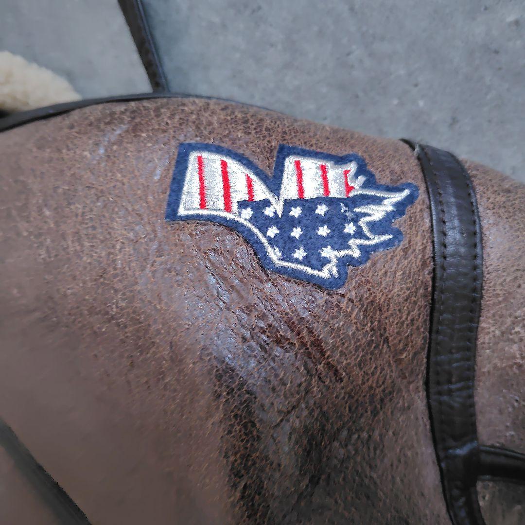 USA製 羊革 リアルムートンジャケット B3 B-3 US ARMY ワッペン