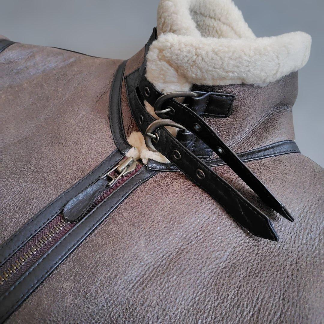 USA製 羊革 リアルムートンジャケット B3 B-3 US ARMY ワッペン