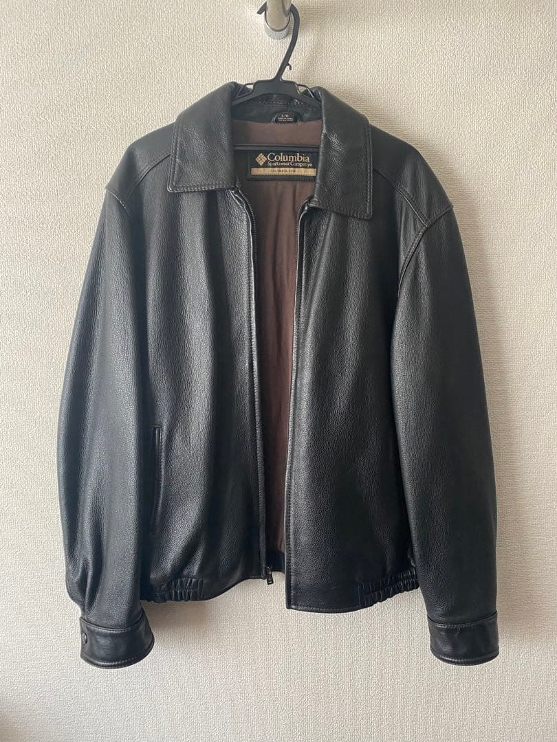 Columbia ブラックレザージャケット Lサイズ