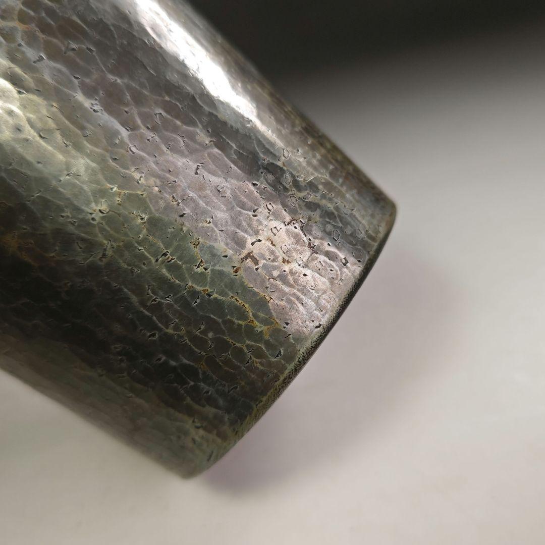 ウ285 健水『玉川堂』『銀古味　銅製健水　こぼし　共箱』茶道具