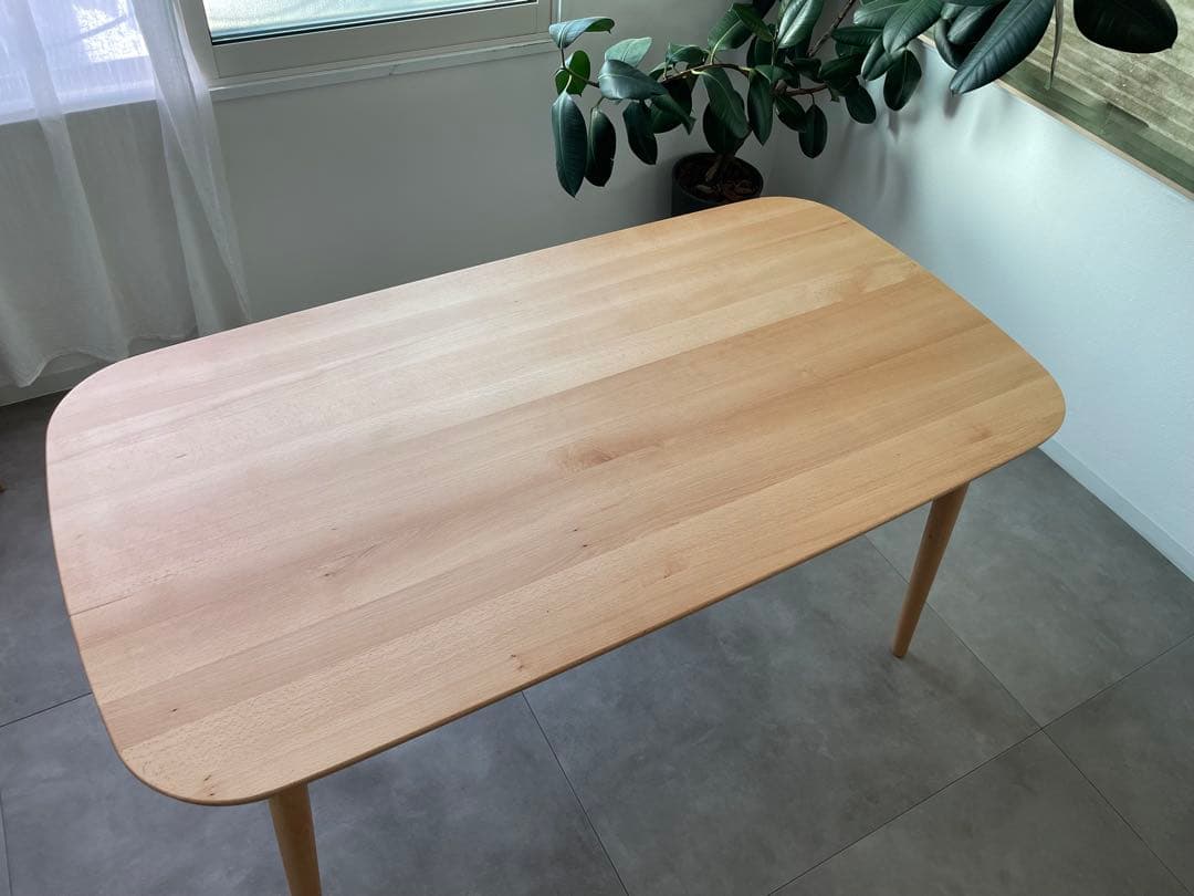 さくさく⭐︎無印良品 MUJI ブナ材テーブル 丸脚 150cm