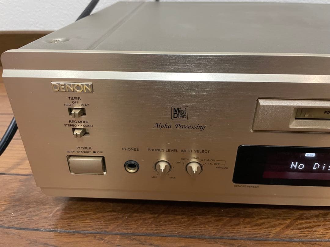 【美品、リモコン付き】DENON DMD-1600AL-N（MDレコーダー）