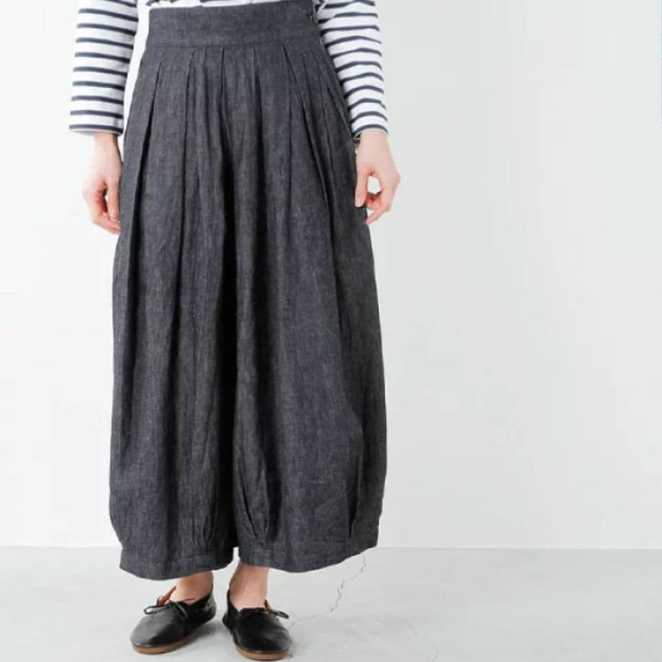 HARVESTY ハーベスティ　綿麻デニム　サーカスキュロット