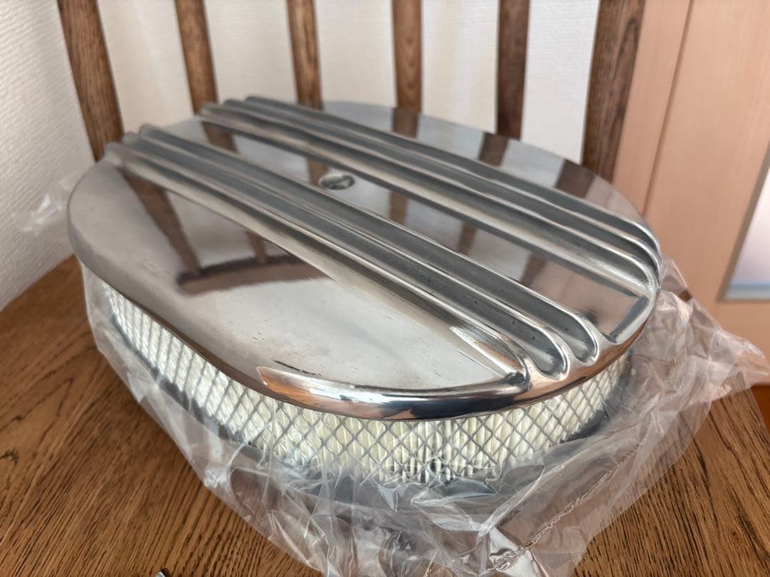 12インチ　オーバルエアクリーナー アルミ　シボレー　インパラ　SBC