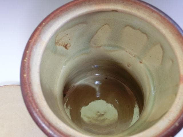 水指●信楽焼 陶山造 耳付 共箱 茶器 古美術 古いお茶道具 骨董品■