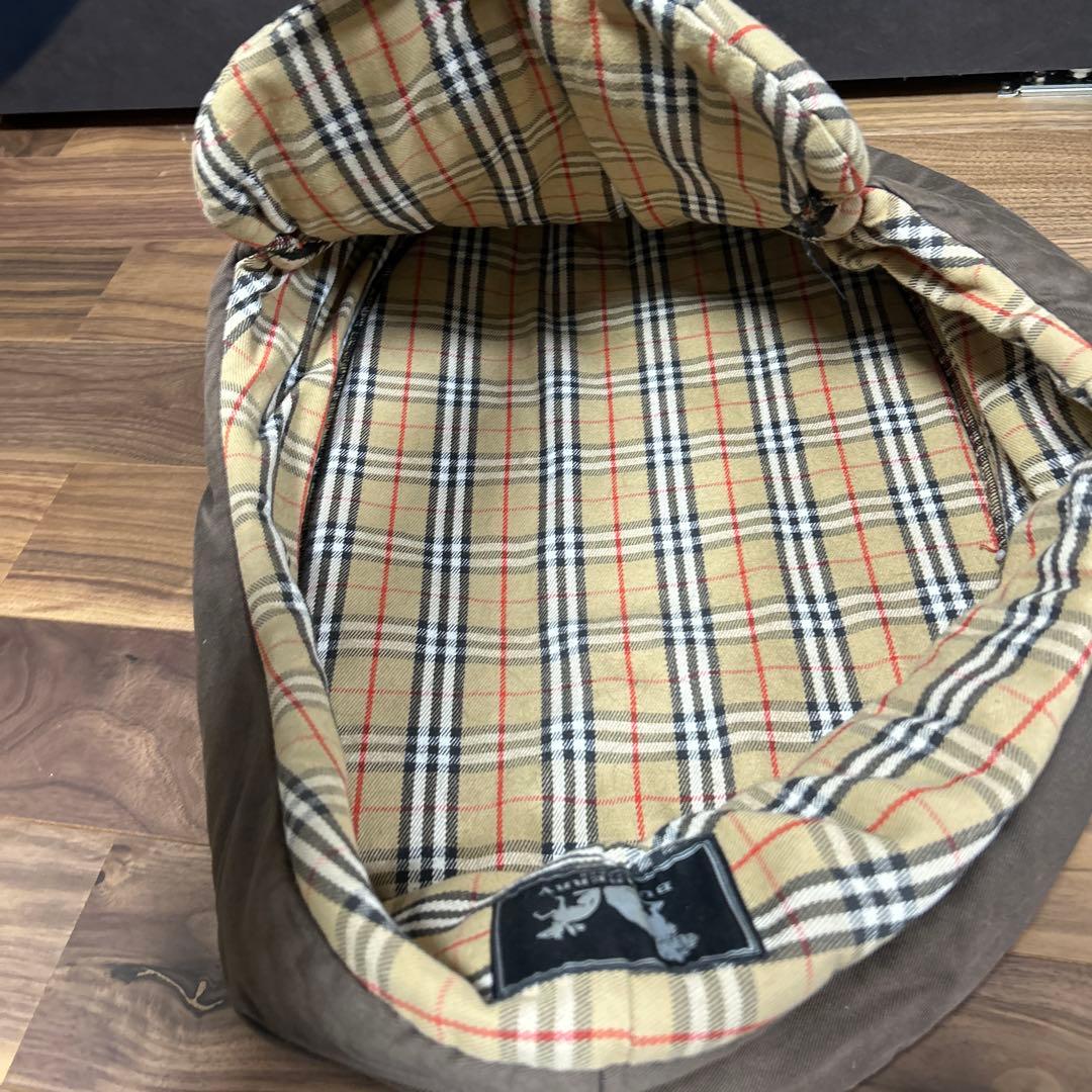 犬用ベッド・クッション ブラウン・チェック柄