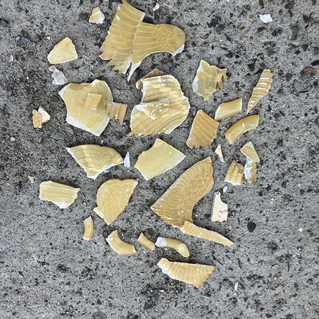 中国骨董 天然石細工 松 鶴 とんぼ 古典画装飾 木製 4連屏風 衝立 間仕切り