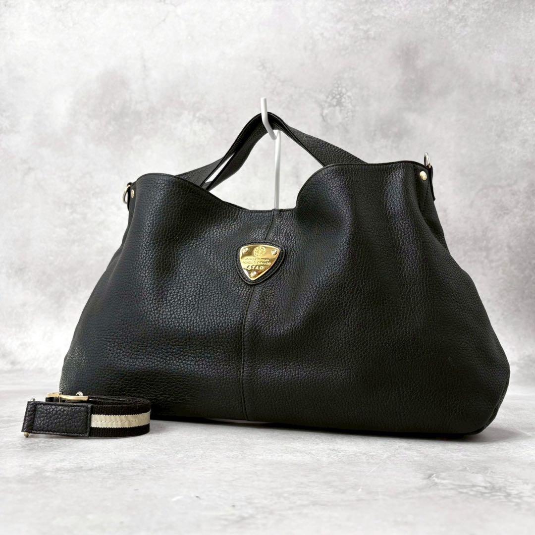 極美品◎アタオ　エルヴィ　ハンドバッグ　ショルダー　2way ゴールドプレート