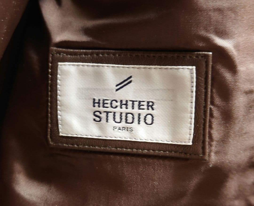 ブラウンレザーシングルライダースジャケット