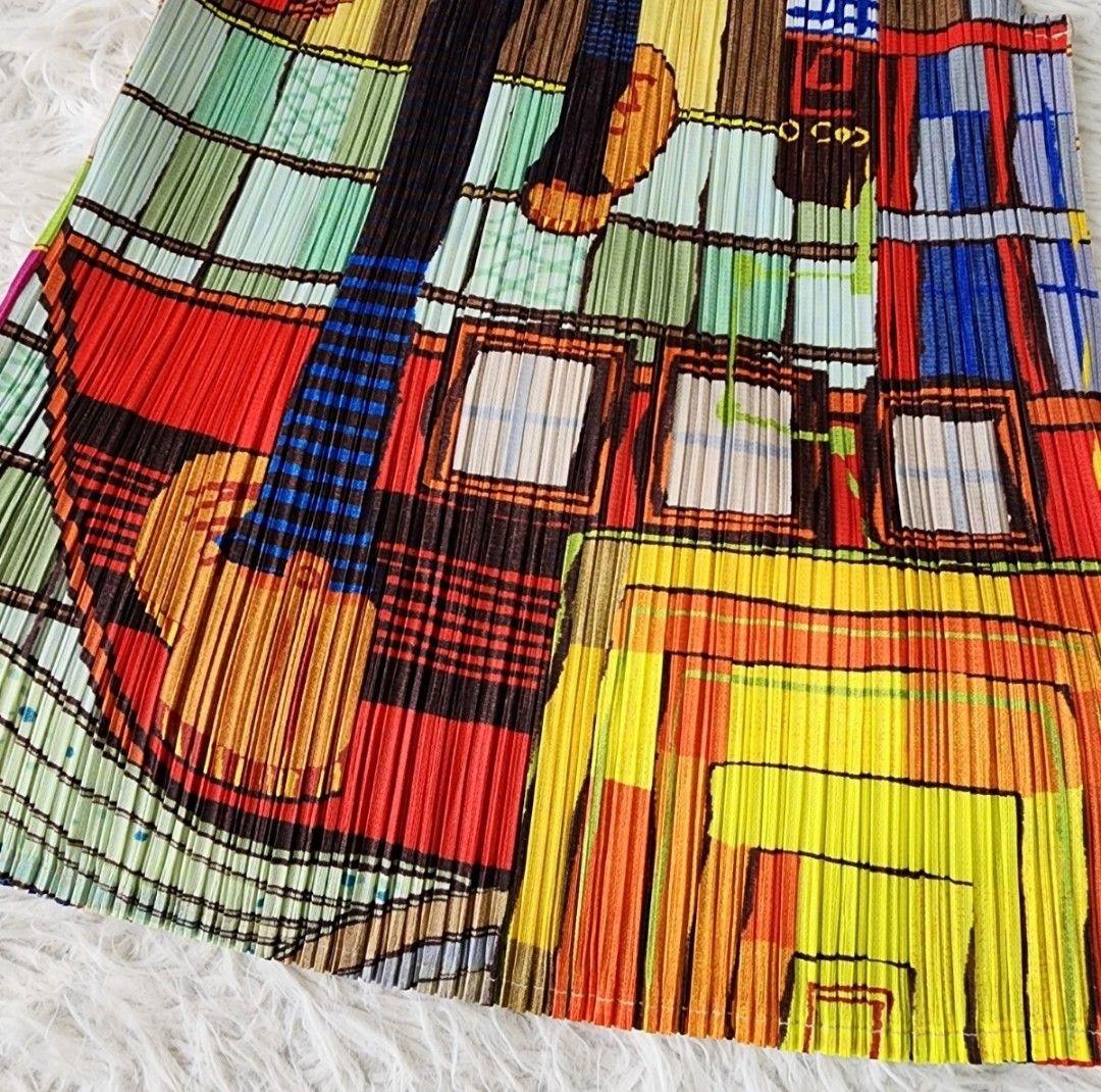 【稀少/ほぼ美品】プリーツプリーズ ノースリーブ タンクトップ マルチカラー 3