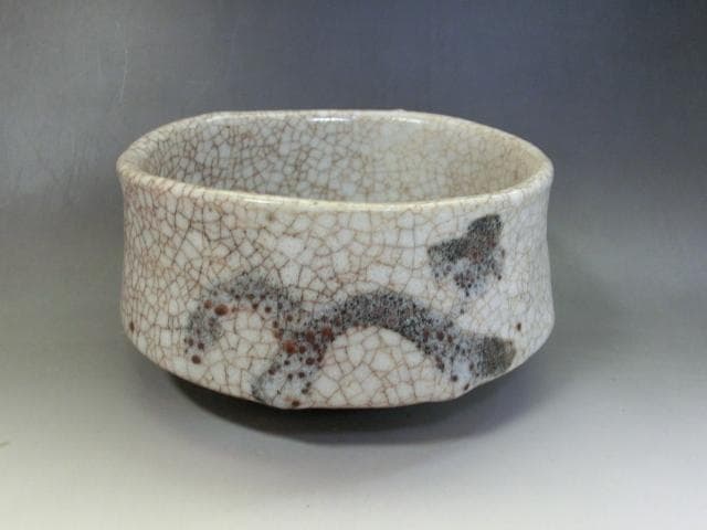 茶碗■古志野焼 時代物茶器 古いお茶道具 古箱 古美術 古玩 時代物骨董 希少■