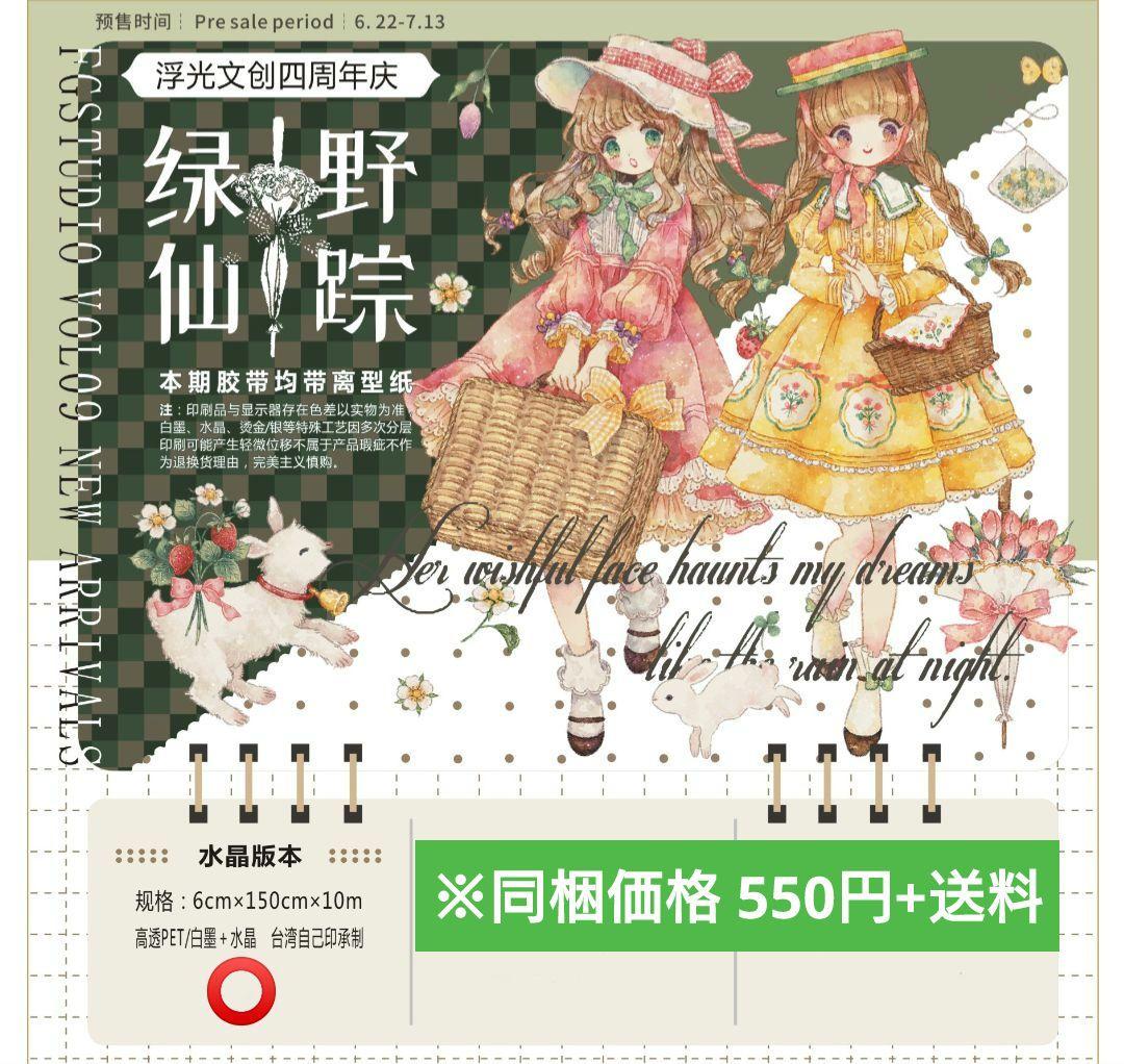 のこり１✩再販✩J266＃绿野仙踪(水晶)切り売り海外人物マステ女の子