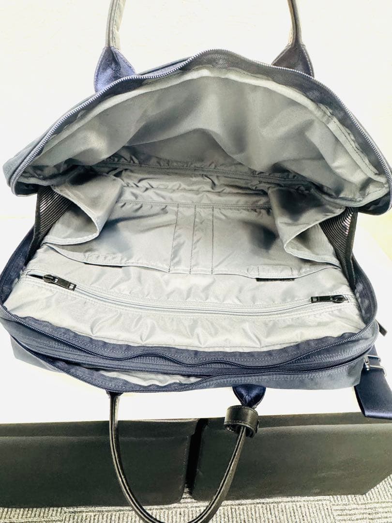 【美品 】PORTER TIME タイム 3WAY ネイビー ビジネスバッグ