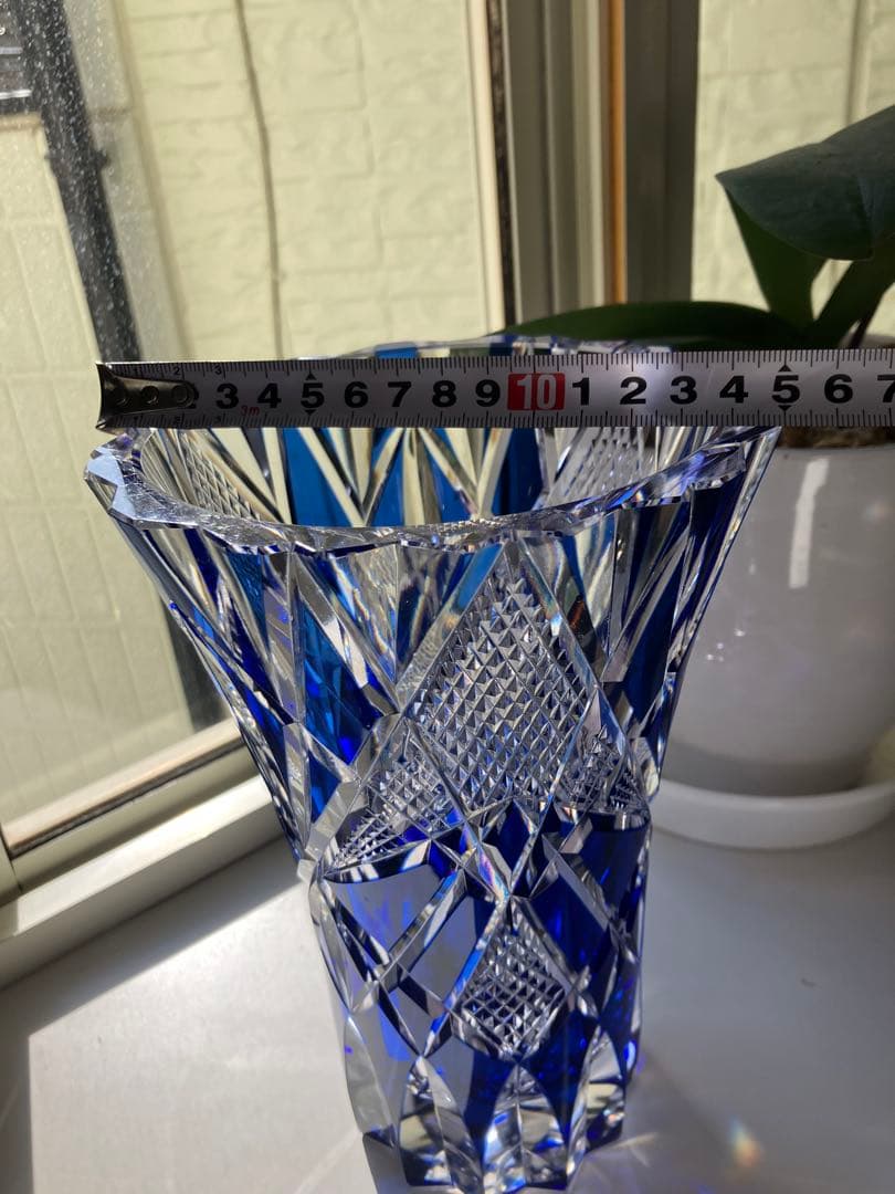 昭和レトロ 江戸切子 花器 花瓶